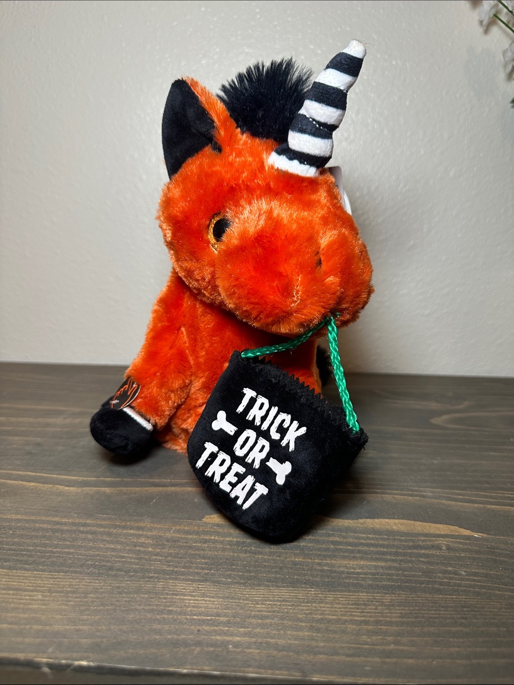 Orange Unicorn Plush Trick-or-Treat Bag - Kids Accessories